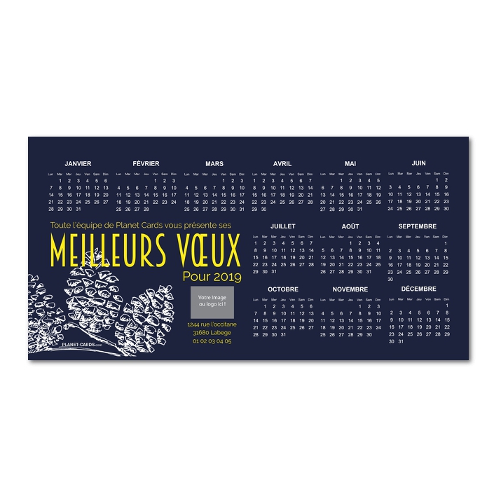 Calendrier Mural Personnalisable - Vœux