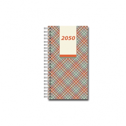 Agenda création poche Format : Mini (9 x 16.5 cm), Pied de Poule