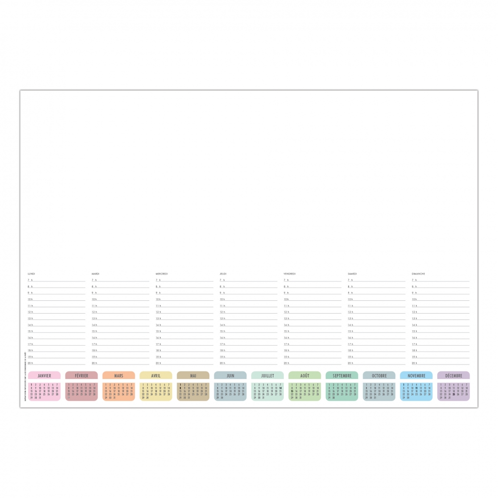 Calendrier sous main publicitaire