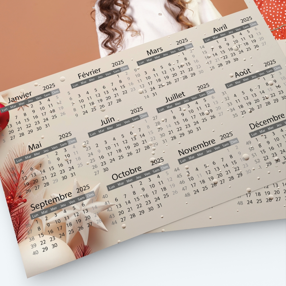 Pack multi calendriers - Grille calendaire utile et pratique