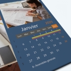 Calendrier photo "PANO" - Grille calendaire personnalisable