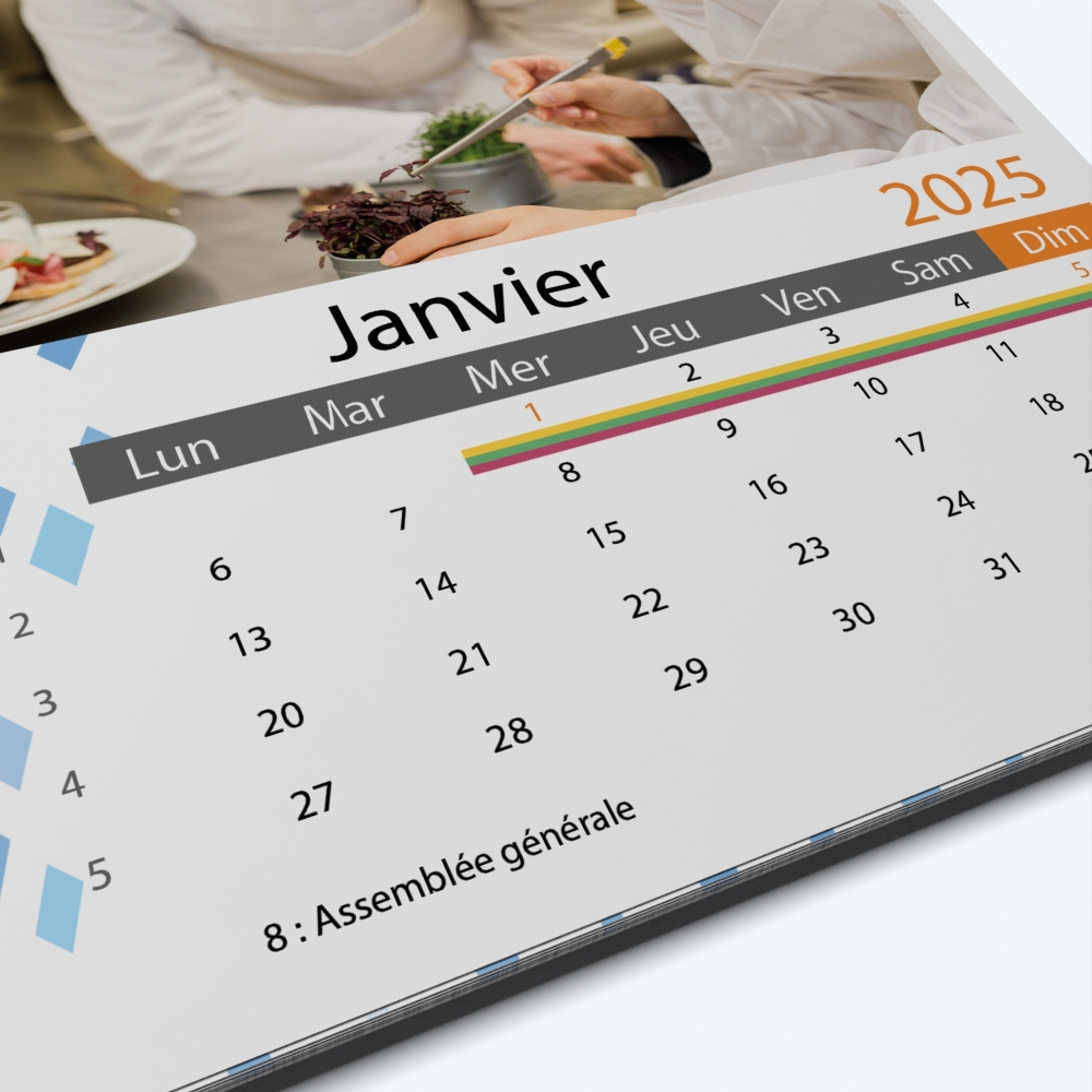 Calendrier photo Classic - Grille calendaire personnalisable