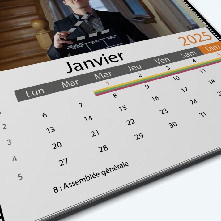 Calendrier photo Classic - Grille calendaire personnalisable