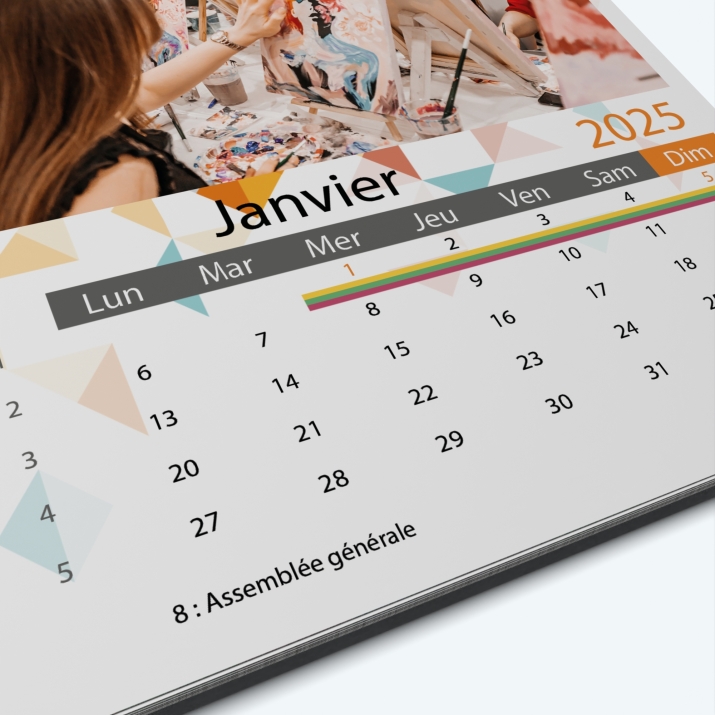 Calendrier photo Classic - Grille calendaire personnalisable