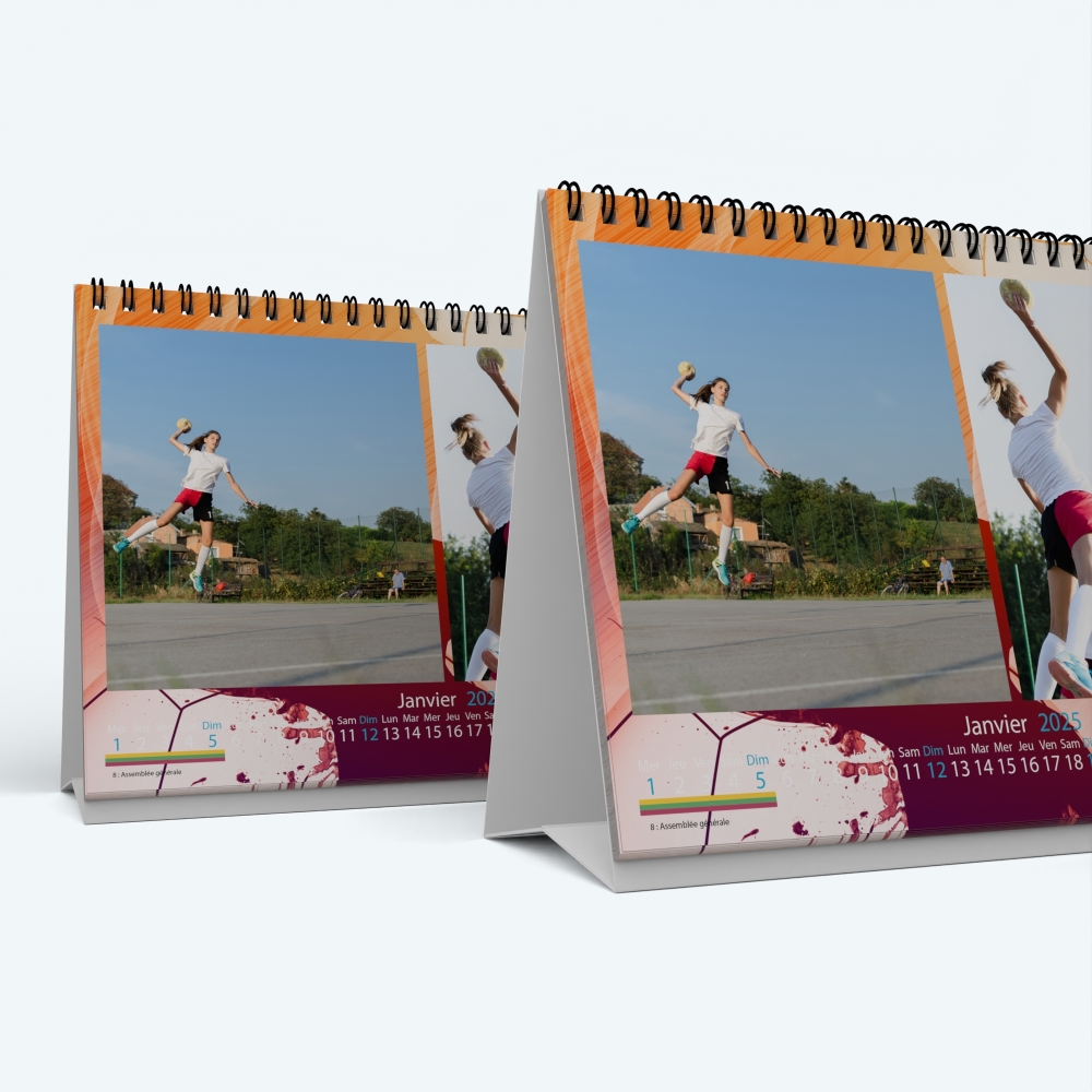 Calendrier de bureau MAXI PANO - Minimum de commande : 25 exemplaires