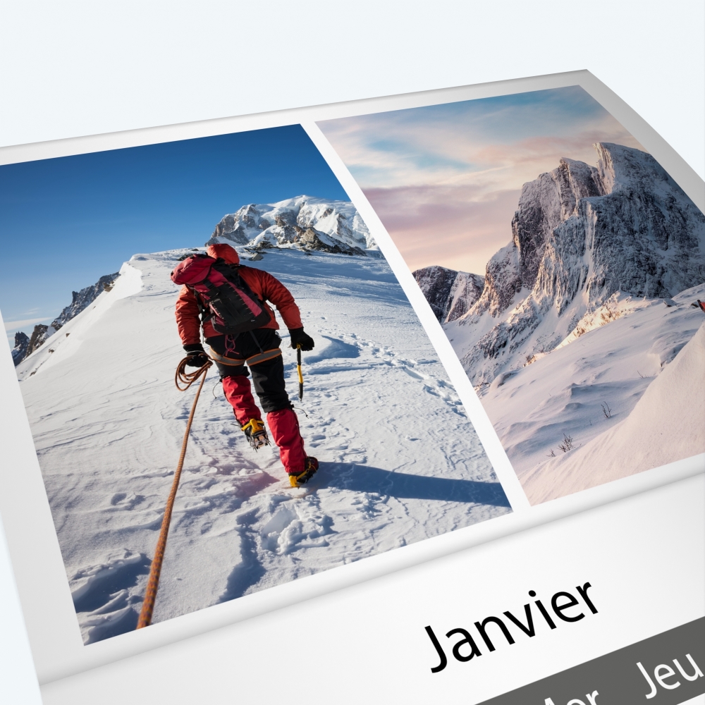 Calendrier agrafé Classic - Nombre de photos, logos et texte illimité