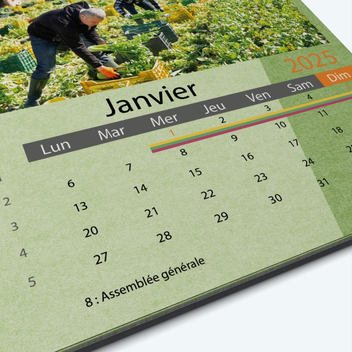 Calendrier photo Classic - Grille calendaire personnalisable