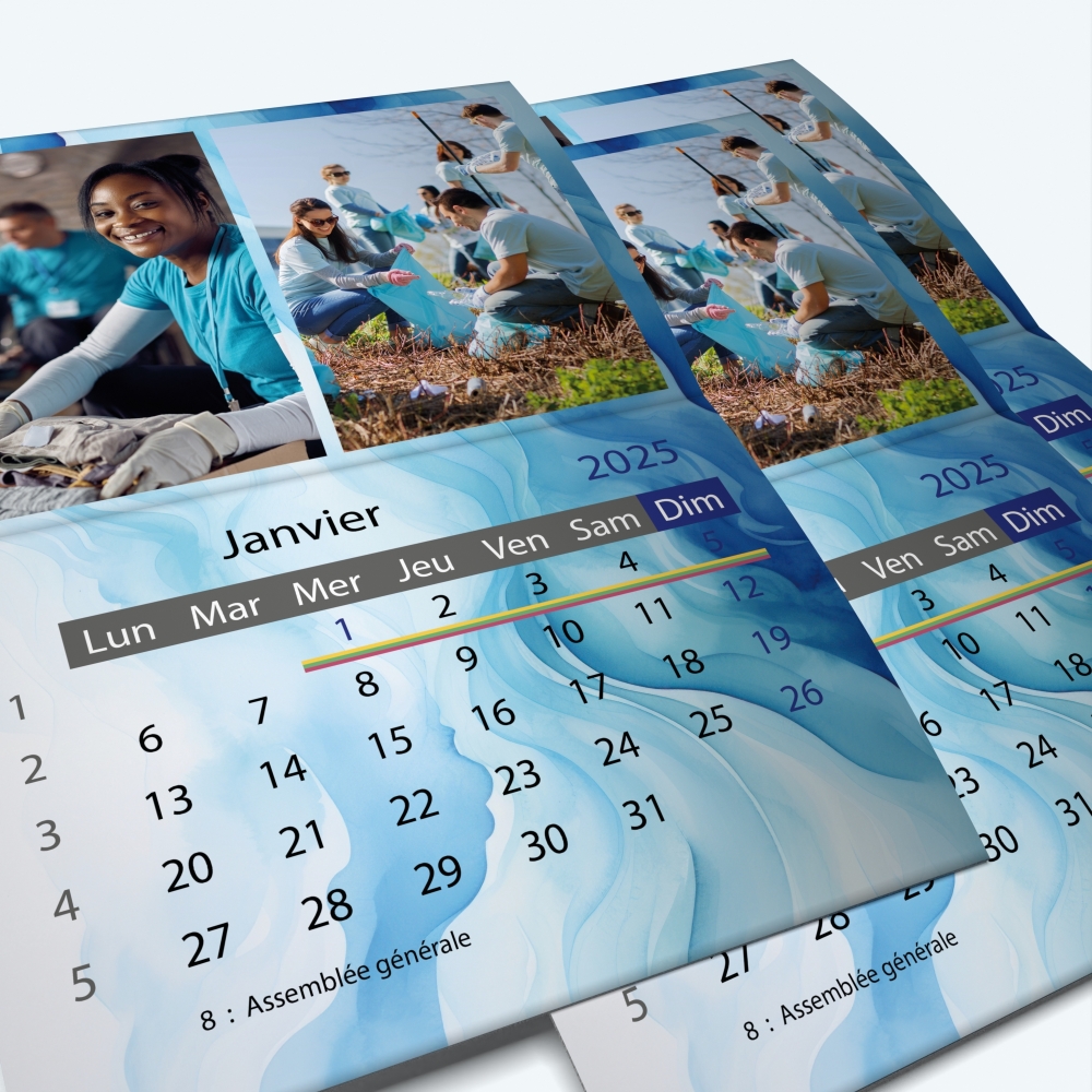 Calendrier agrafé Classic - Minimum de commande : 25 exemplaires