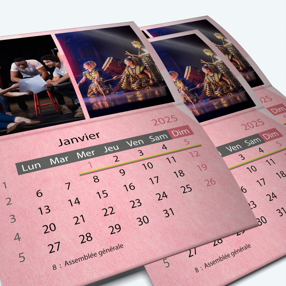 Calendrier agrafé Classic - Minimum de commande : 25 exemplaires