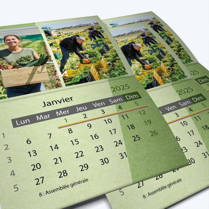 Calendrier agrafé Classic - Minimum de commande : 25 exemplaires