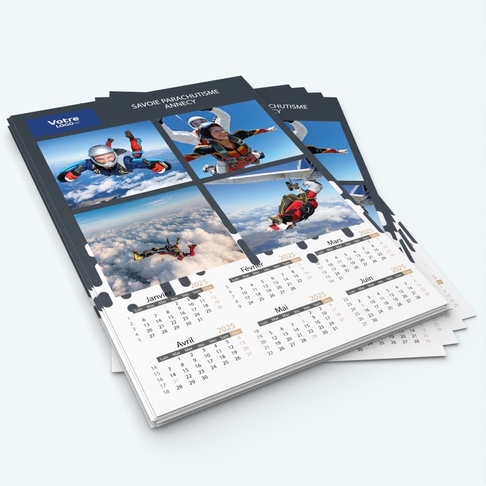 Calendrier photo deux pages XL - Minimum de commande : 25 exemplaires