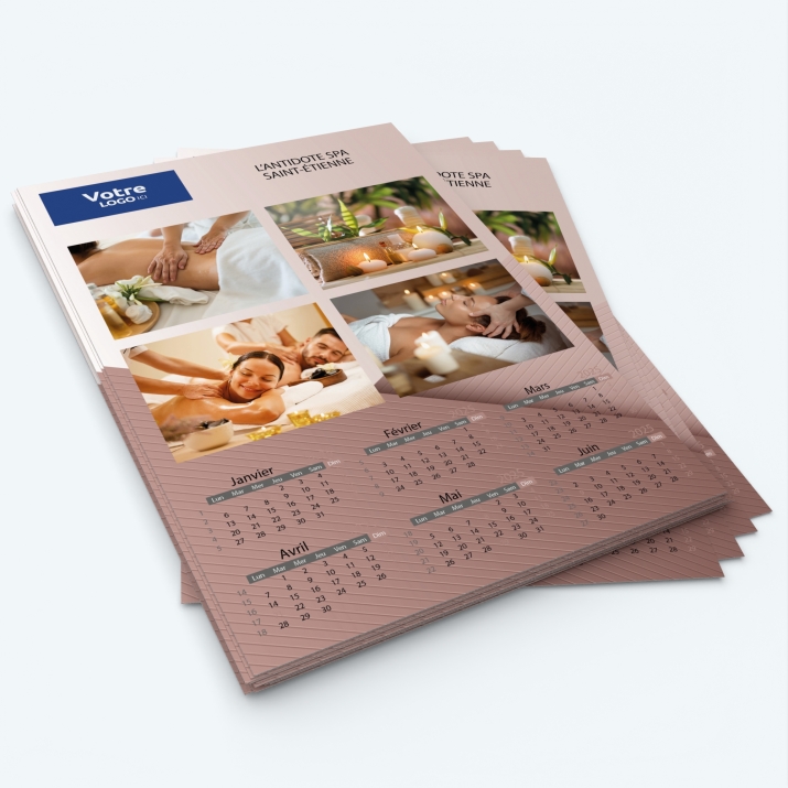 Calendrier photo deux pages - Minimum de commande : 25 exemplaires