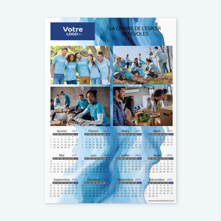 Calendrier photo une page XL