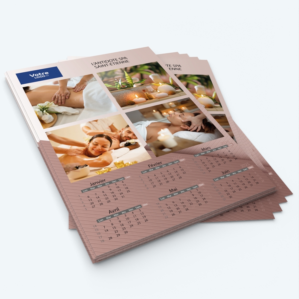 Calendrier photo deux pages XL - Minimum de commande : 25 exemplaires