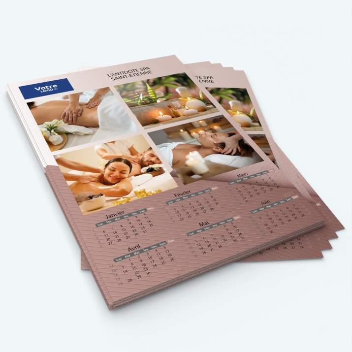 Calendrier photo deux pages XL - Minimum de commande : 25 exemplaires