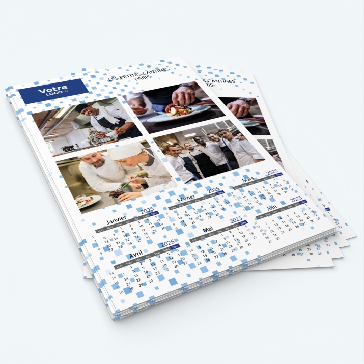 Calendrier photo deux pages - Minimum de commande : 25 exemplaires