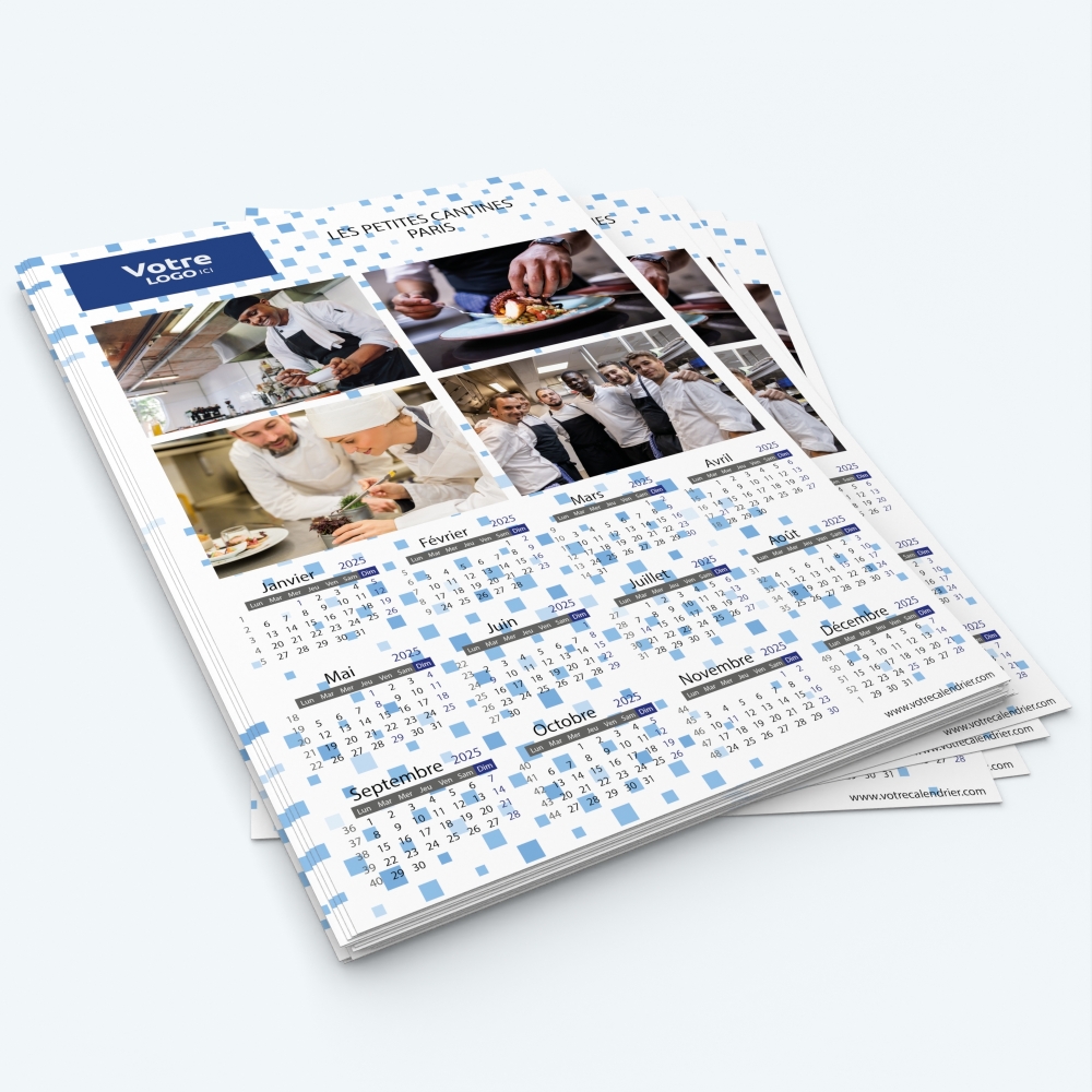 Calendrier photo une page XL - Minimum de commande : 25 exemplaires