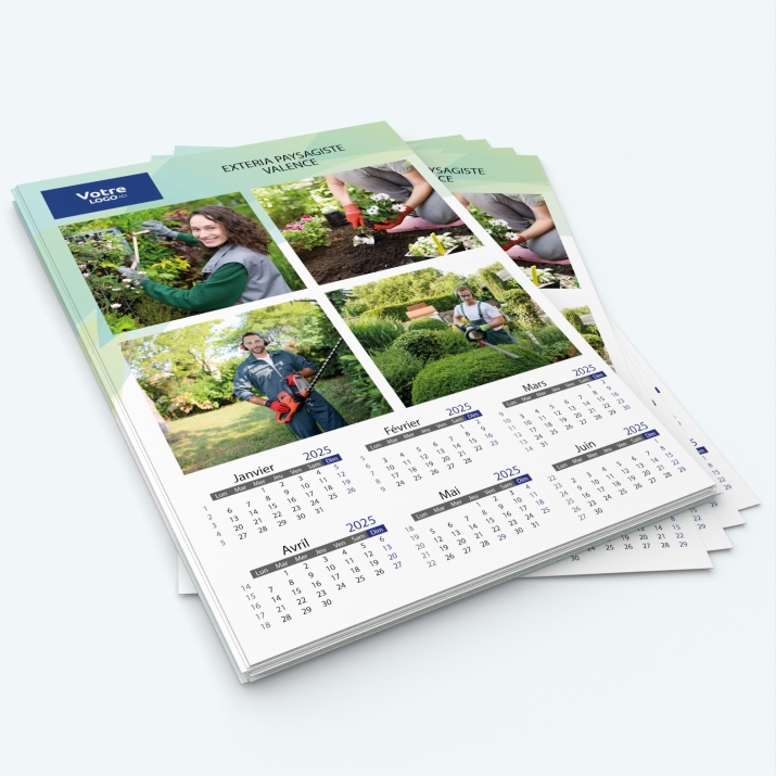 Calendrier photo deux pages XL - Minimum de commande : 25 exemplaires