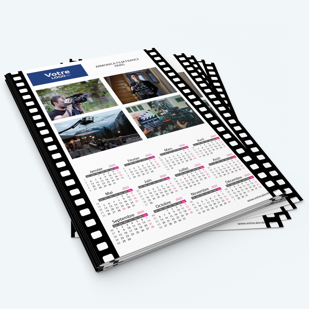 Calendrier photo une page - Minimum de commande : 25 exemplaires