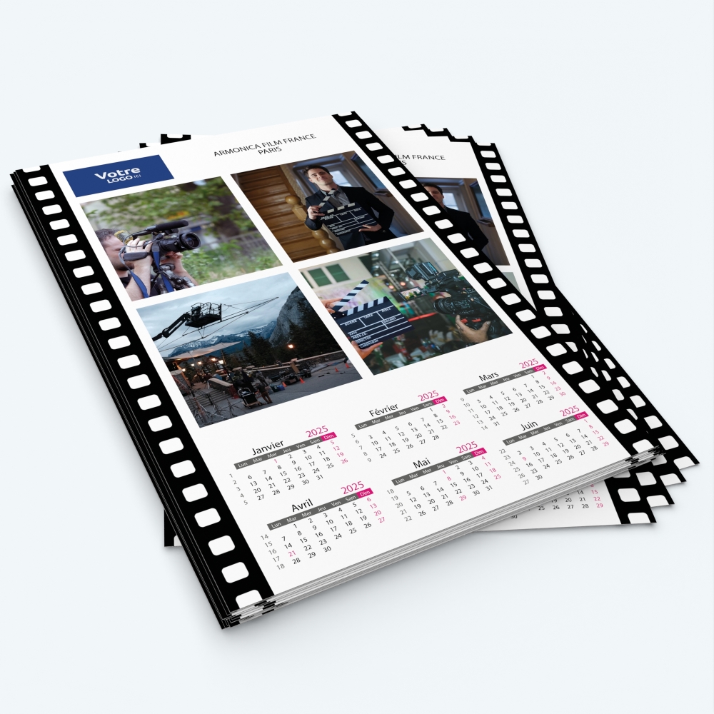 Calendrier photo deux pages XL - Minimum de commande : 25 exemplaires