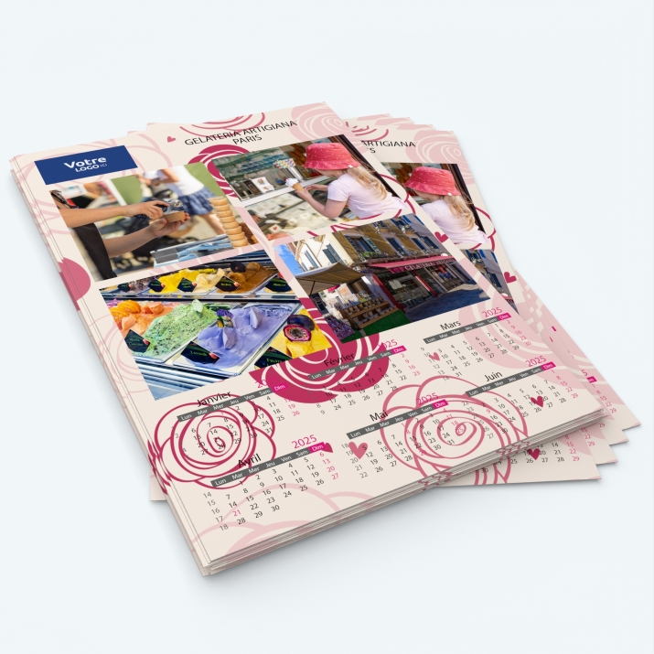 Calendrier photo deux pages XL - Minimum de commande : 25 exemplaires