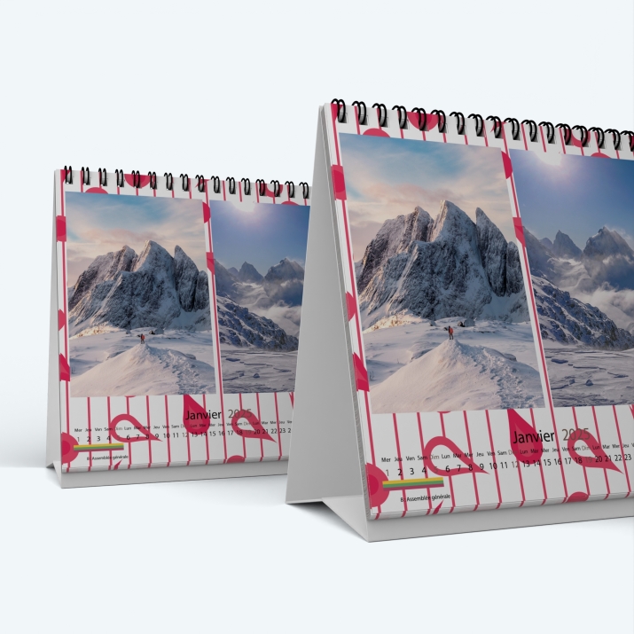 Calendrier de bureau CARRE - Minimum de commande : 25 exemplaires