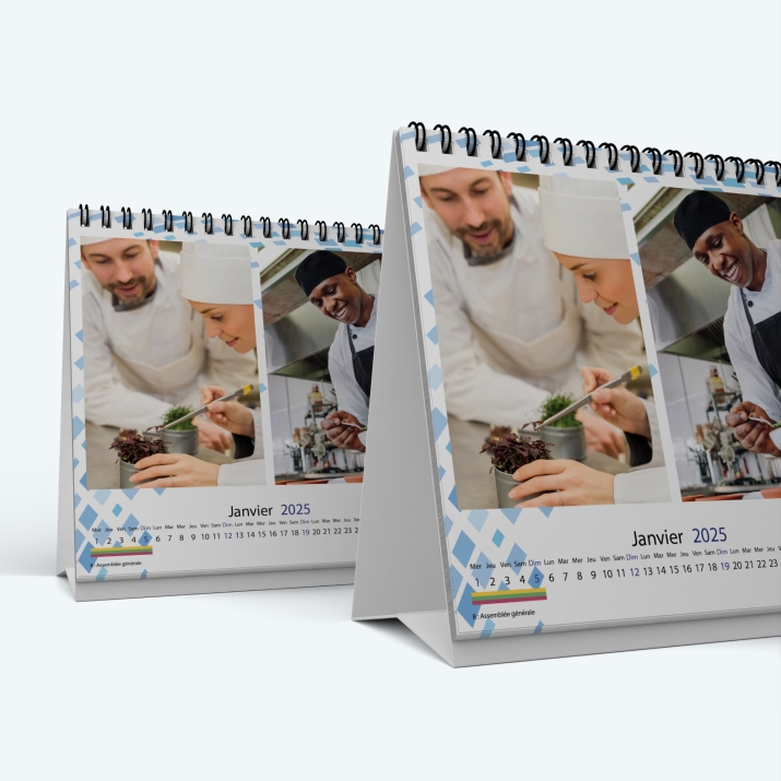 Calendrier de bureau CARRE - Minimum de commande : 25 exemplaires