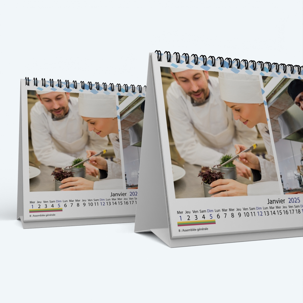 Calendrier de bureau MAXI PANO - Minimum de commande : 25 exemplaires