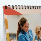 Calendrier de bureau PANO - Reliure spirale de qualité