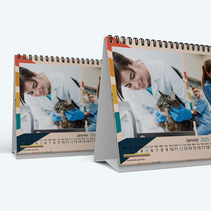 Calendrier de bureau MAXI PANO - Minimum de commande : 25 exemplaires