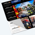 Calendrier sous main - 25 feuillets collés sur le haut