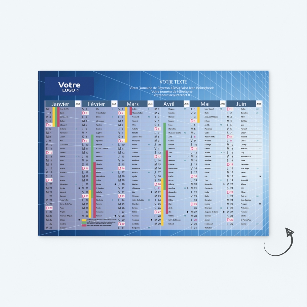 Calendrier de poche CLASSIC