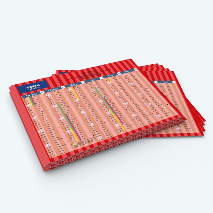 Calendrier de poche CLASSIC - Minimum de commande : 25 exemplaires