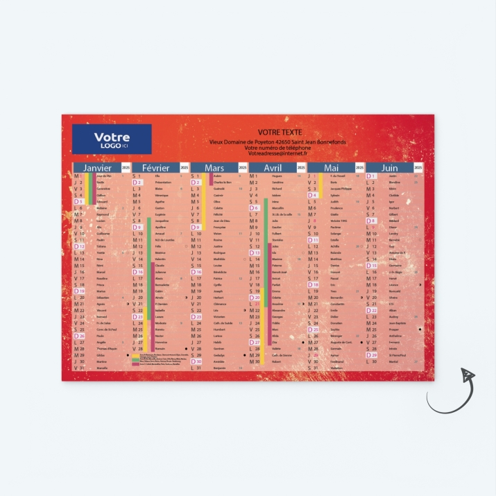 Calendrier de poche CLASSIC