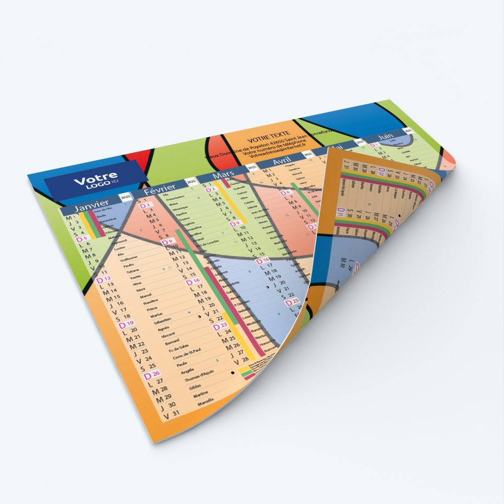 Calendrier de poche CLASSIC - Impression recto/verso