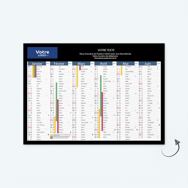 Calendrier de poche CLASSIC