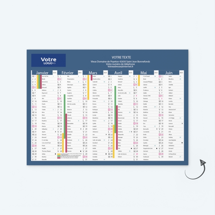 Calendrier de poche CLASSIC