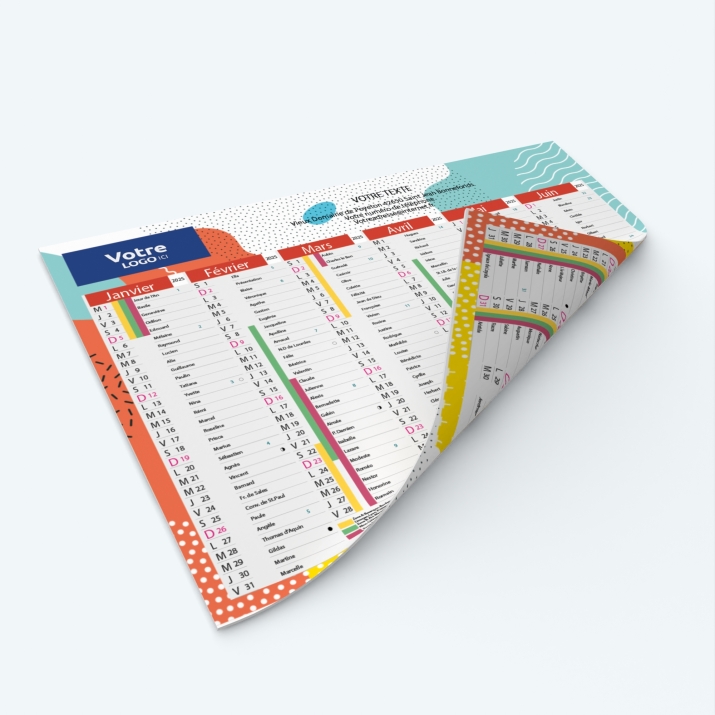 Calendrier de poche CLASSIC - Impression recto/verso