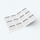 Calendrier de poche DOUBLE - Grille calendaire 100% personnalisable