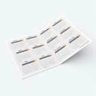 Calendrier de poche DOUBLE - Grille calendaire 100% personnalisable