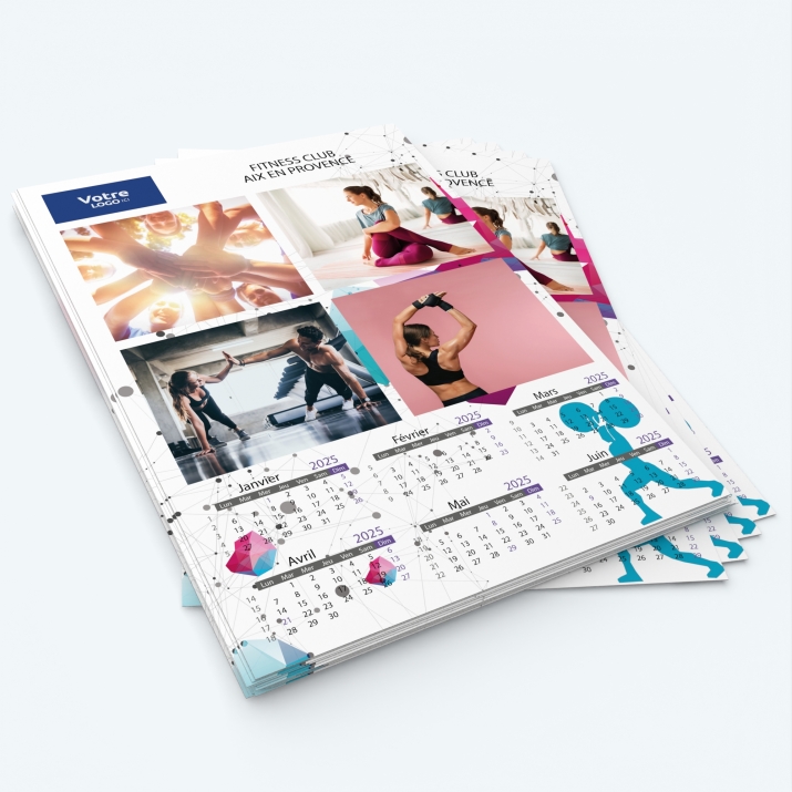 Calendrier photo deux pages XL - Minimum de commande : 25 exemplaires