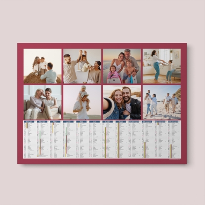 Calendrier photo tableau