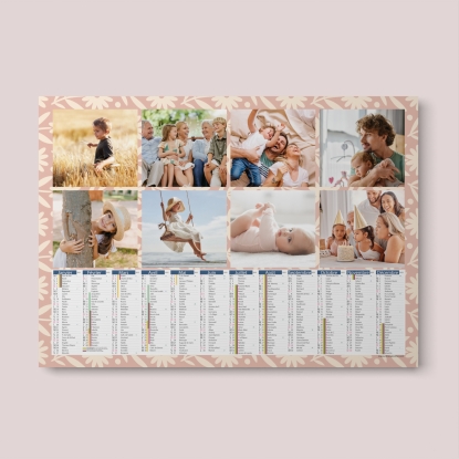 Calendrier photo tableau