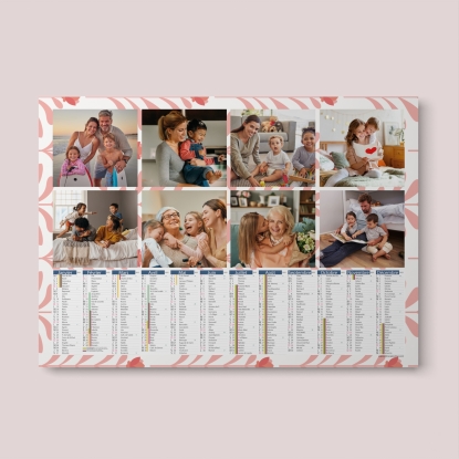 Calendrier photo tableau