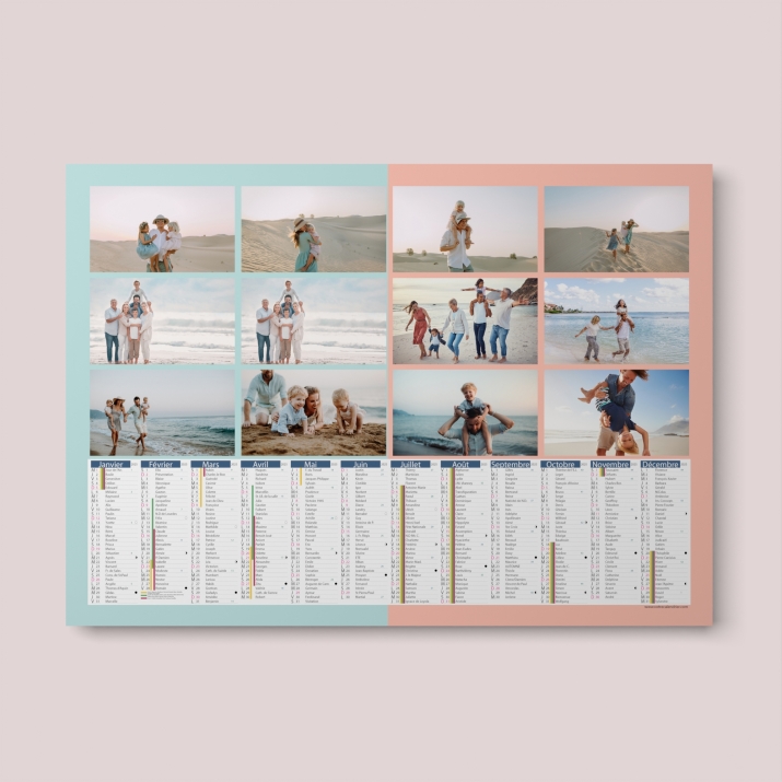 Calendrier photo tableau