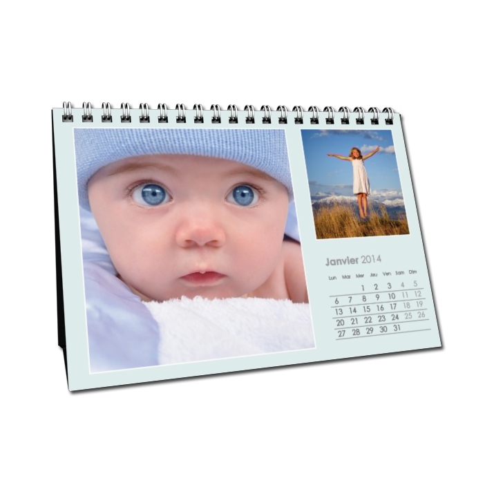  Calendrier  de bureau  personalis  LUXE PANORAMIQUE bleu 