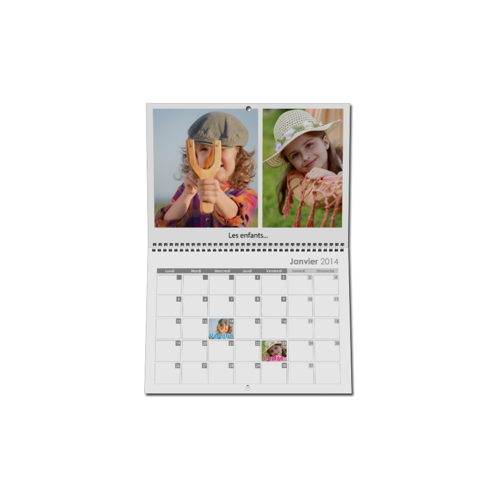 Calendrier Photo Mural Double Page A Personnaliser Avec Ses Photos