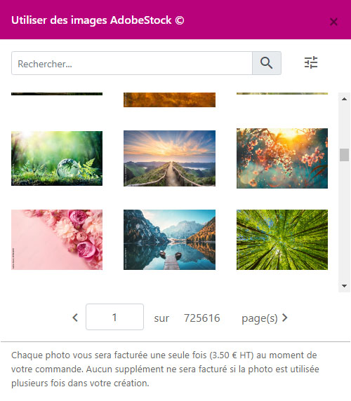 Impression calendriers : taille des photos